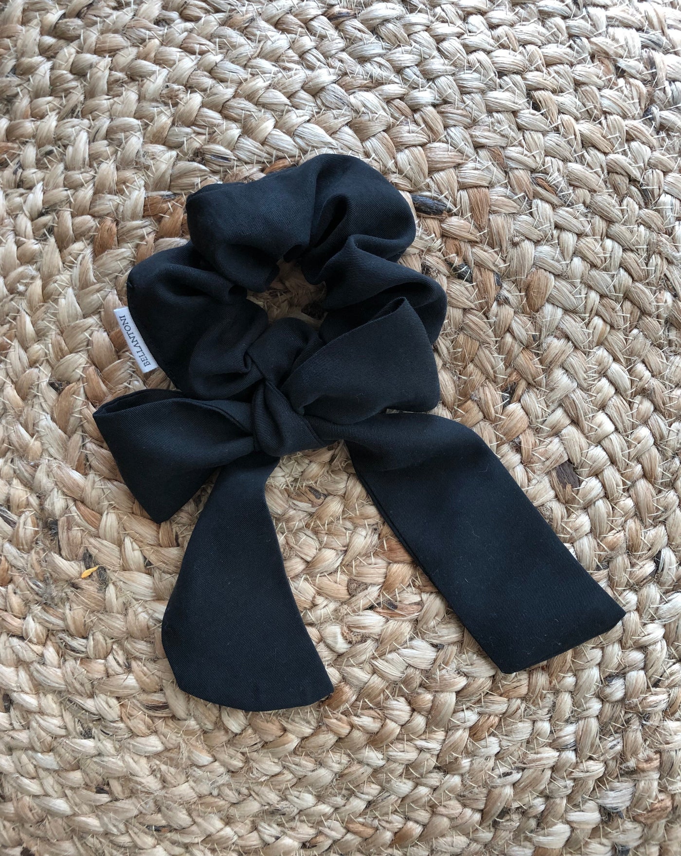 Sustainable Bow Scrunchie - Midnight Black