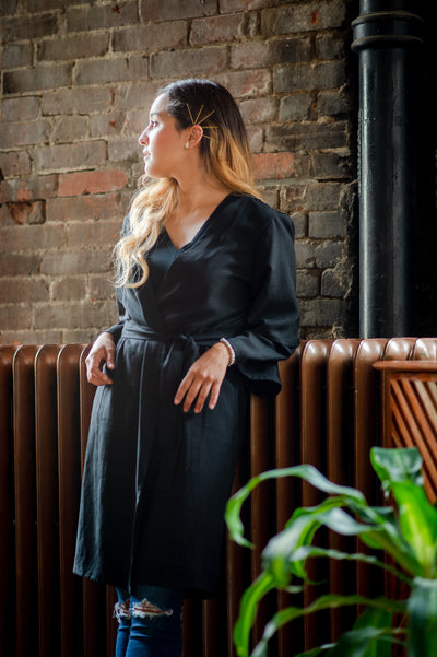 Tencel Emma Duster with Belt – Black