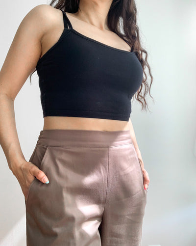Tencel™ Organic Cotton Sateen Trousers - Cafe