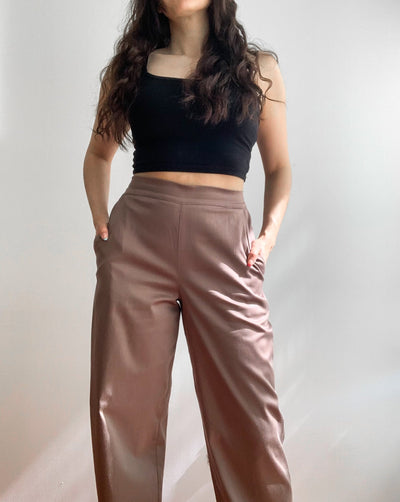 Organic cotton tencel sateen trousers