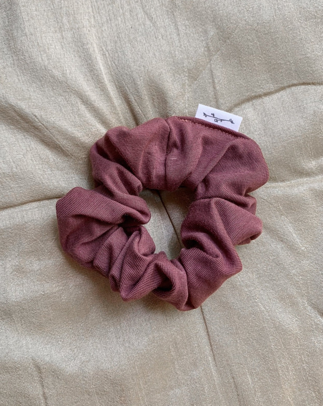 Zero waste rose bamboo scrunchie