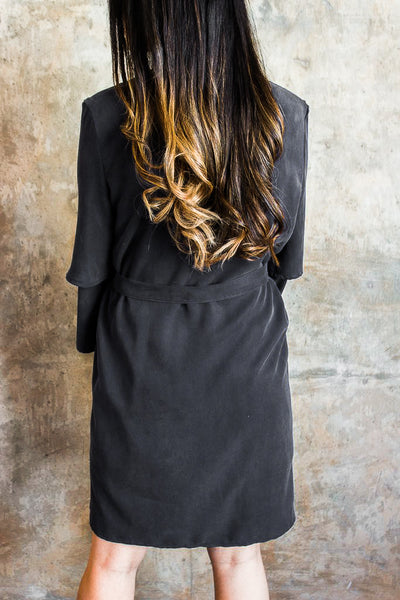 Tencel Emma Duster with Belt – Black