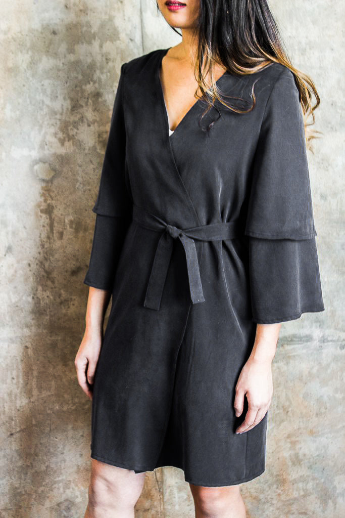 Tencel Emma Duster with Belt – Black