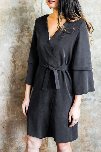 Tencel Emma Duster with Belt – Black