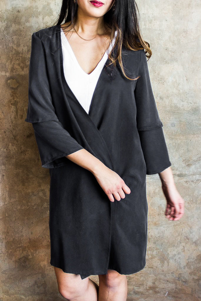 Tencel Emma Duster with Belt – Black