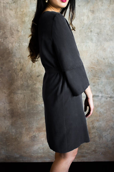 Tencel Emma Duster with Belt – Black