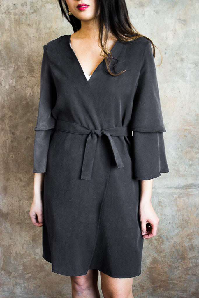 Tencel Emma Duster with Belt – Black
